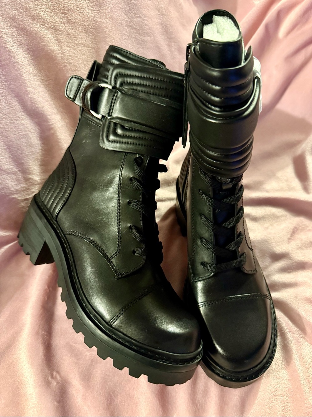 Brand new DKNY lace up boots